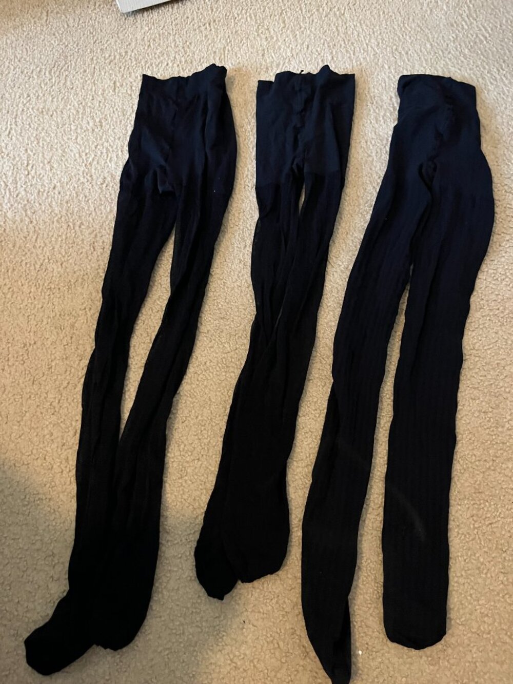 Sheer Black Pattern Tights Lot | Size M/L